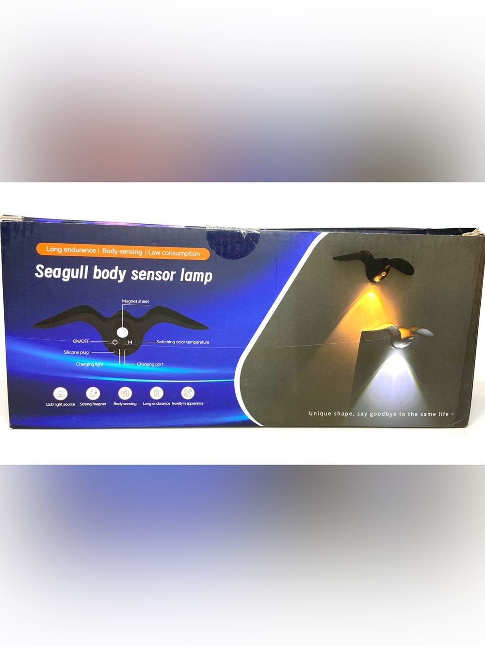 Body Sensor Lamp - Black Motion-Activated Night Light